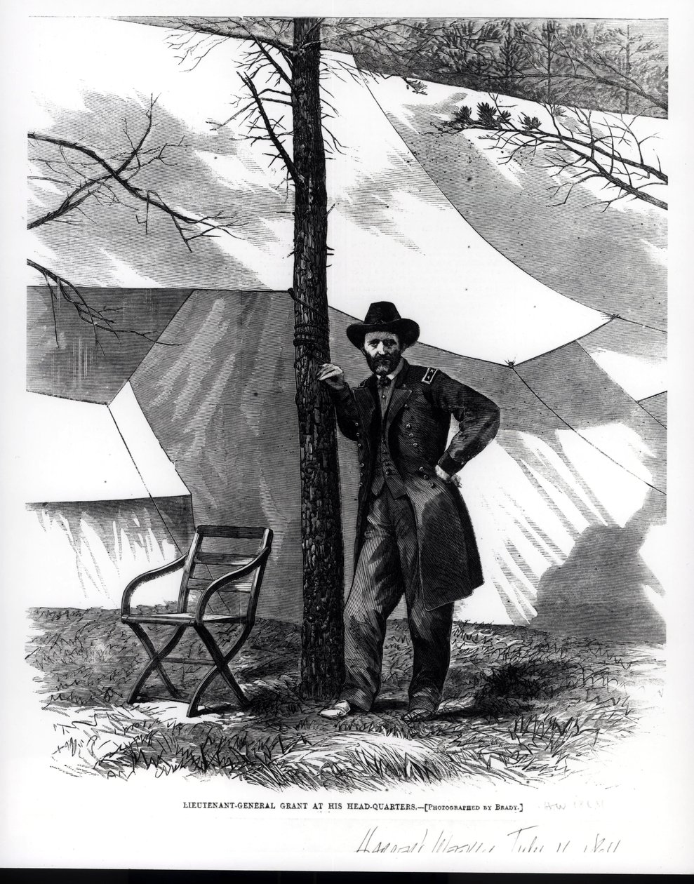 Generalleutnant Ulysses S. Grant an seinem Hauptquartier, Illustration aus 