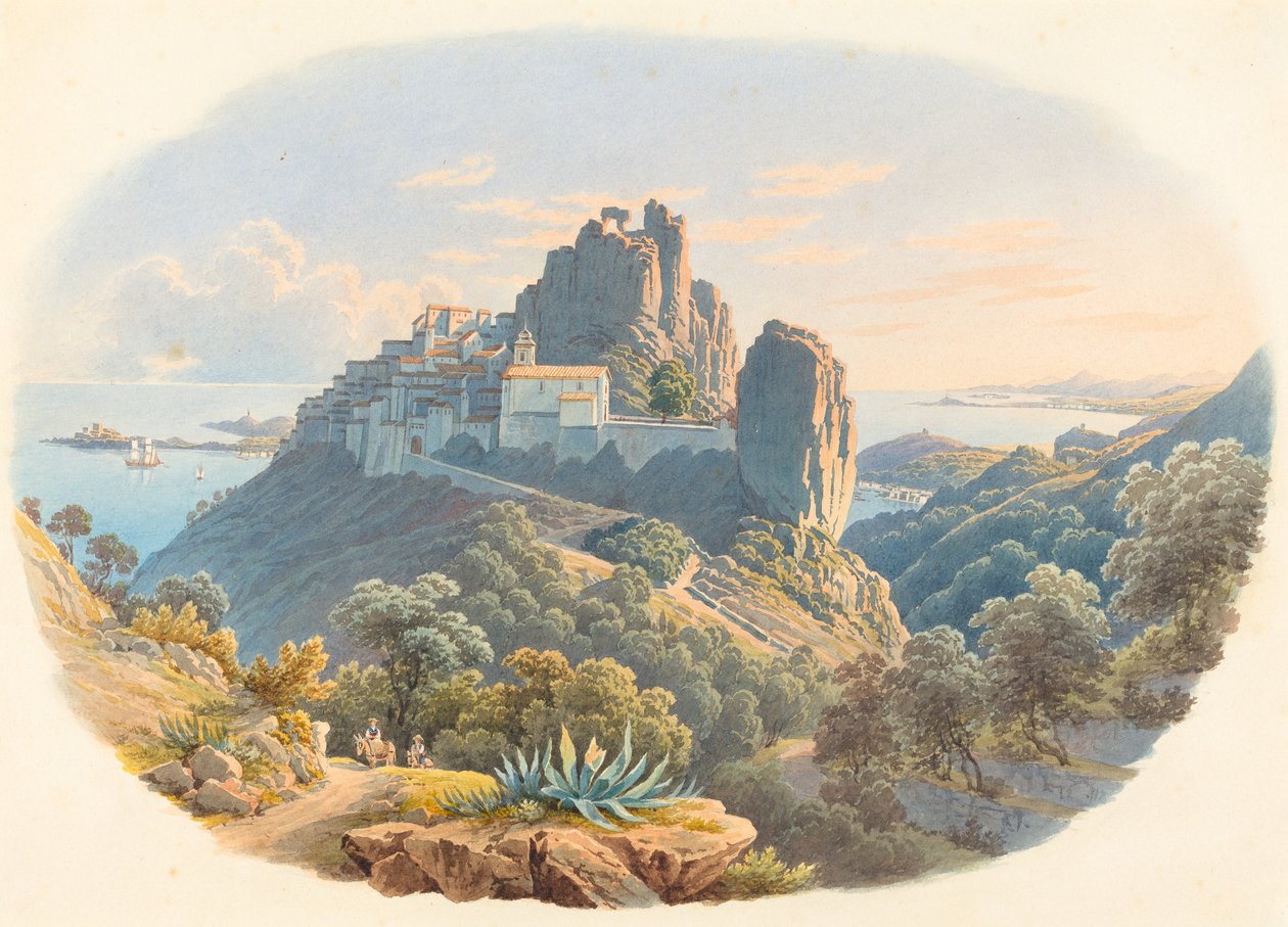 Das Schloss von Èze, bei Nizza von Mathias Gabriel Lory