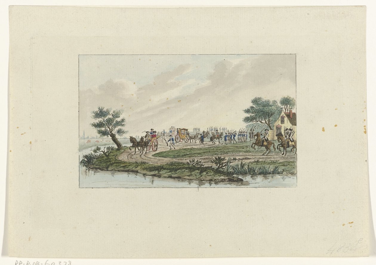 Festnahme der Prinzessin bei Goejanverwellesluis, 1787 von Mathias de Sallieth