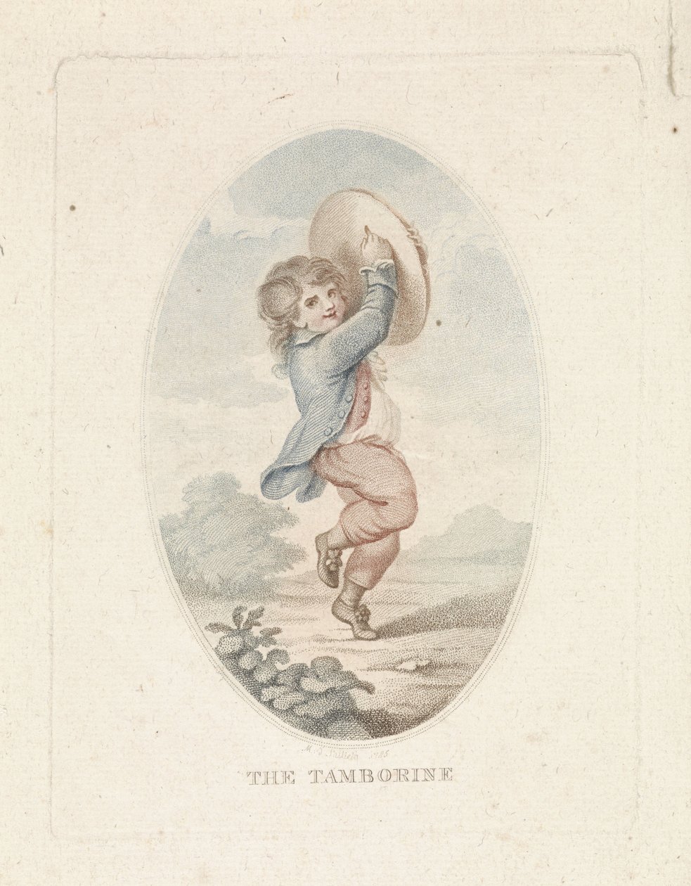 Junge mit Tamburin von Mathias de Sallieth