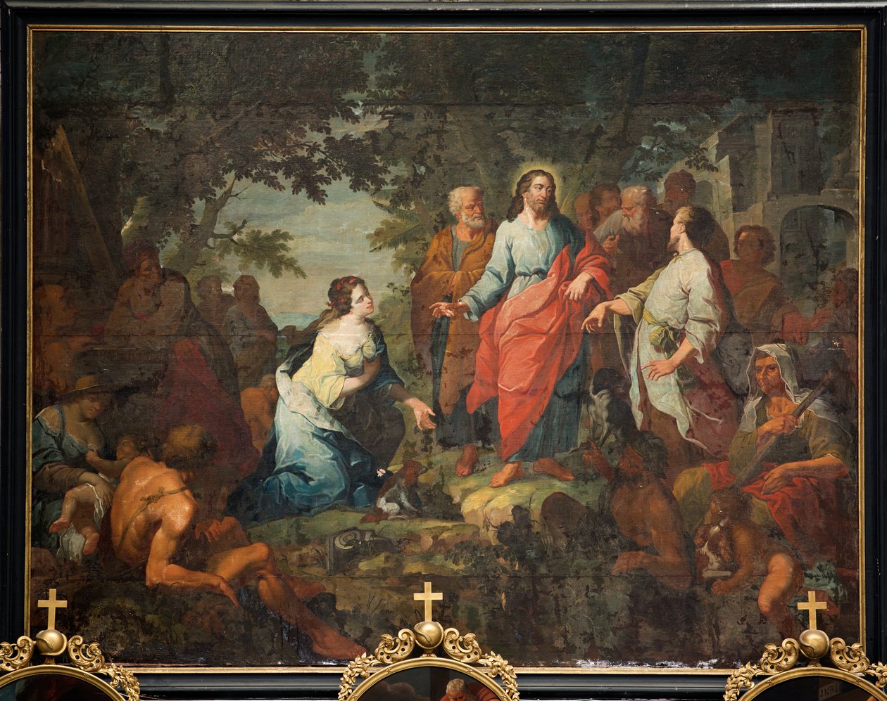Pfarrkirche (Parochiekerk Sint-Maarten). Gemälde. "Jesus und die Samariterin". Matthijs De Visch von Mathias de Visch