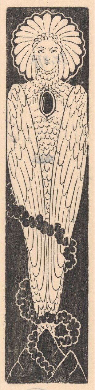 Vogel mit Frauenkopf von Mathieu Lauweriks