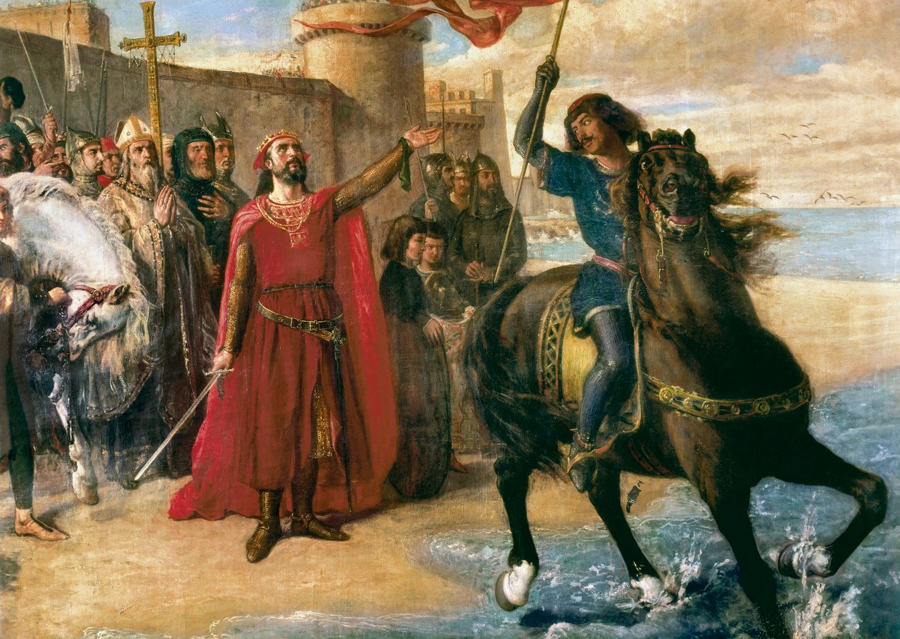 Die Rückeroberung, Spanien 13. Jahrhundert- Alfons X. der Weise von Matias Moreno Gonzalez