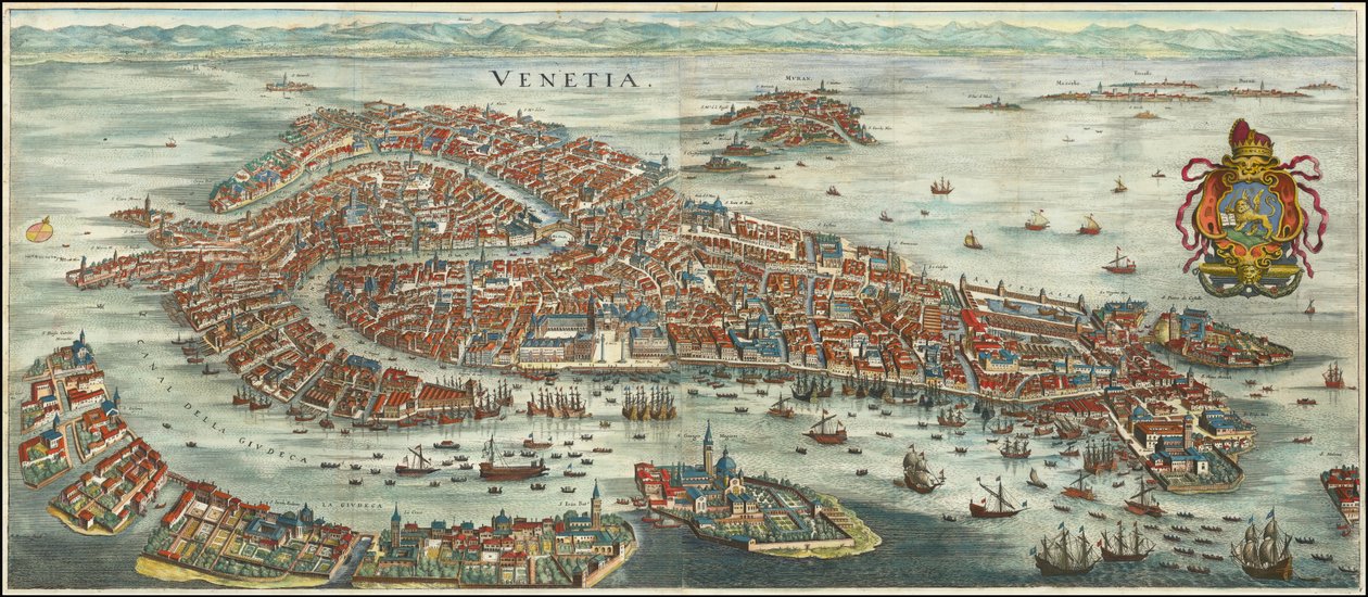 Vogelperspektive von Venedig 1636 von Matthäus Merian von Matthaus Merian
