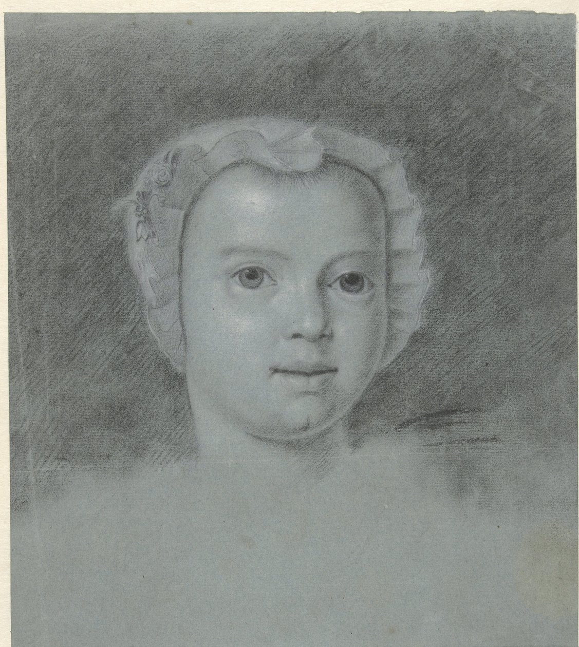 Kopf eines Mädchens mit weißer Mütze von Mattheus Verheyden
