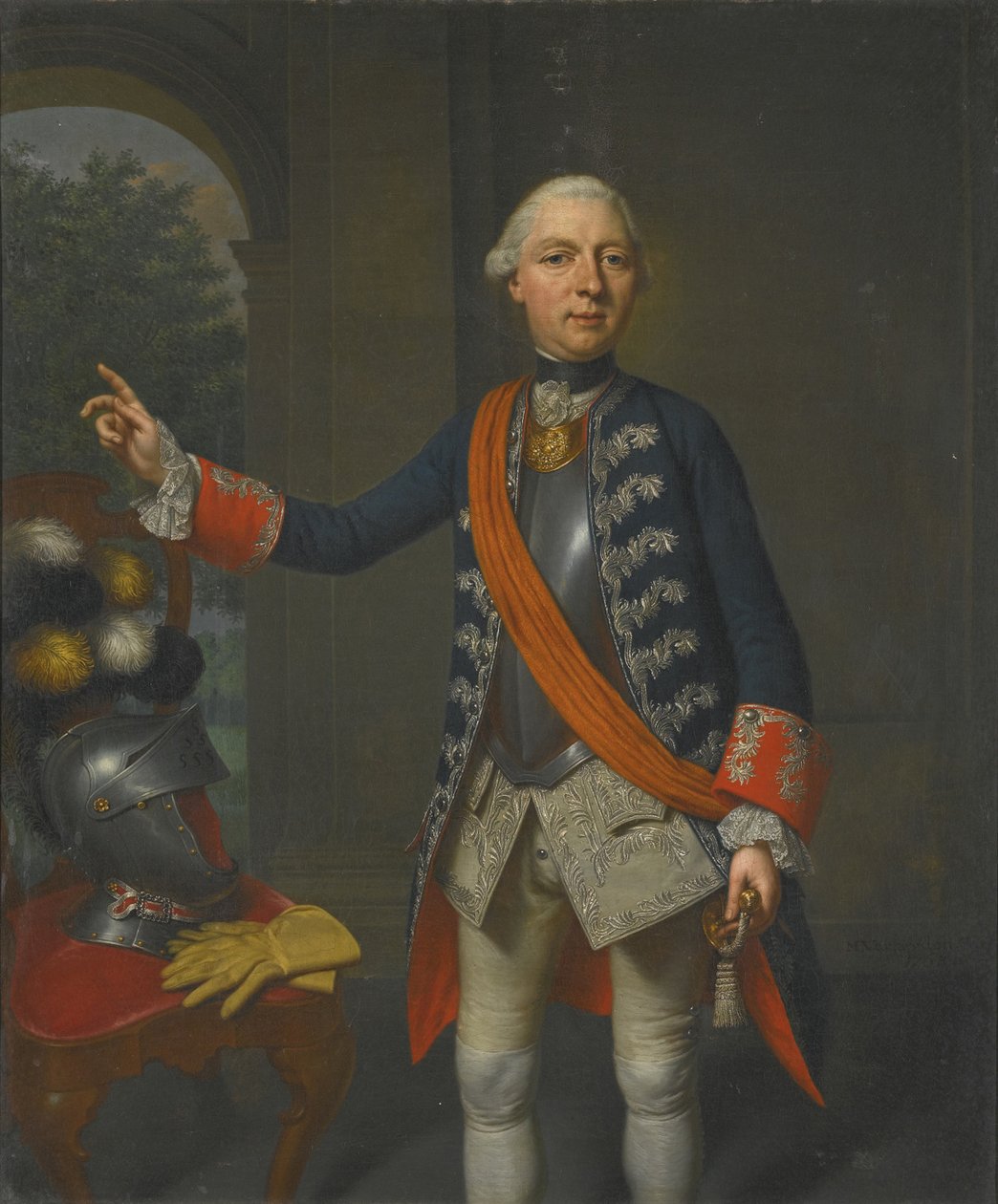 Porträt von Friedrich Wilhelm Ernst, Graf von Schaumburg-Lippe 1724-1777, 1763 von Mattheus Verheyden