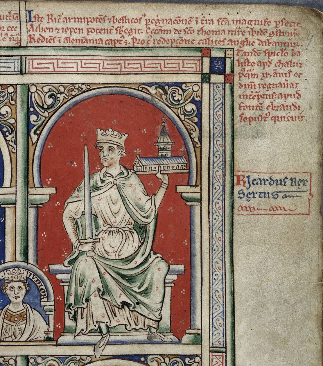 Richard I. Löwenherz aus der Historia Anglorum, Chronica majora von Matthew Paris