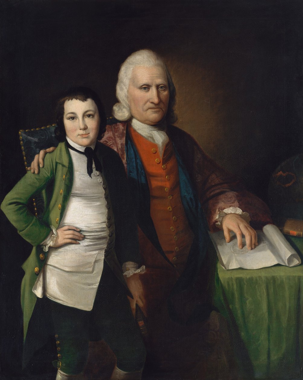 Cadwallader Colden und sein Enkel Warren De Lancey, ca. 1772 von Matthew Pratt