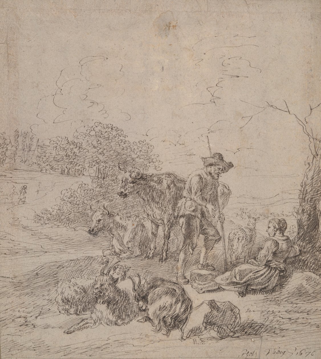 Pastorale Szene von Matthys van den Bergh