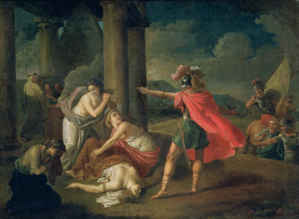 Der Tod von Camilla, Schwester von Horatius, 1787 von Matvei Ivanovich Puchinov