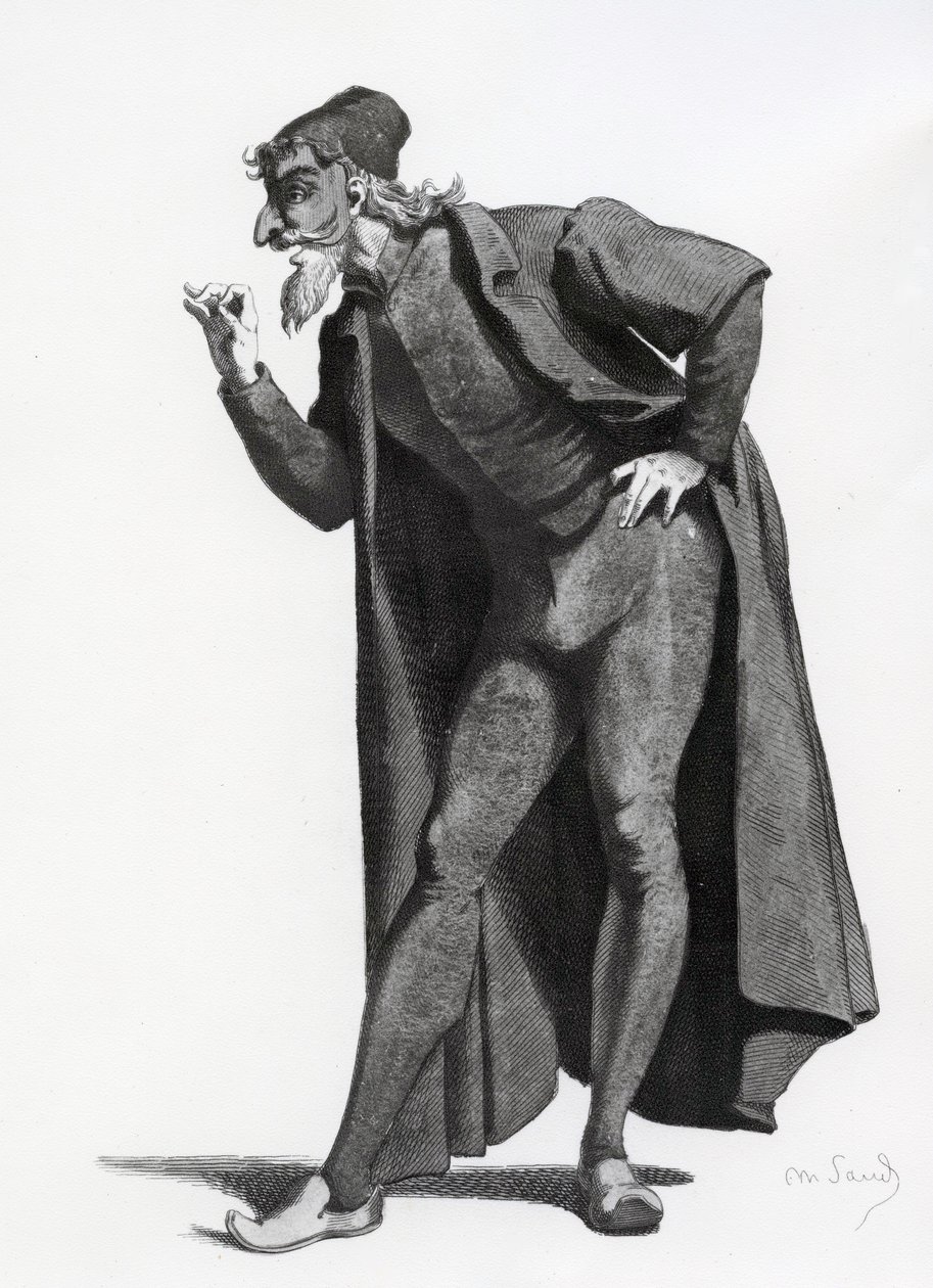 Illustration aus Masques et Buffons, 1862 von Maurice Sand