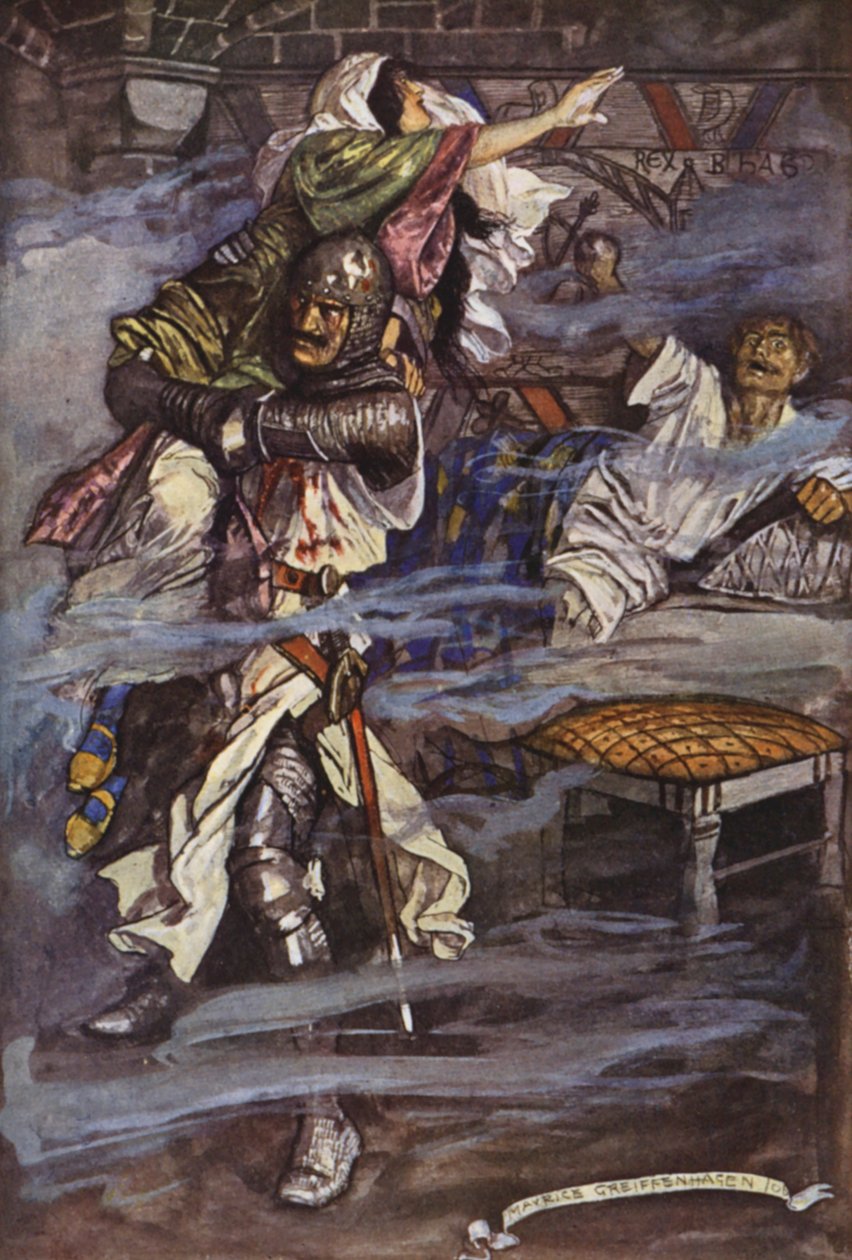 Illustration für Ivanhoe von Sir Walter Scott von Maurice (after) Greiffenhagen