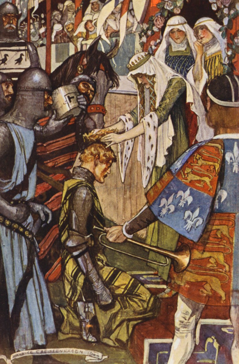 Illustration für Ivanhoe von Sir Walter Scott von Maurice (after) Greiffenhagen