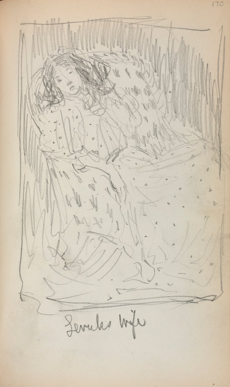 Italienisches Skizzenbuch: Levuks Frau Seite 170, 1898-1899 von Maurice Brazil Prendergast