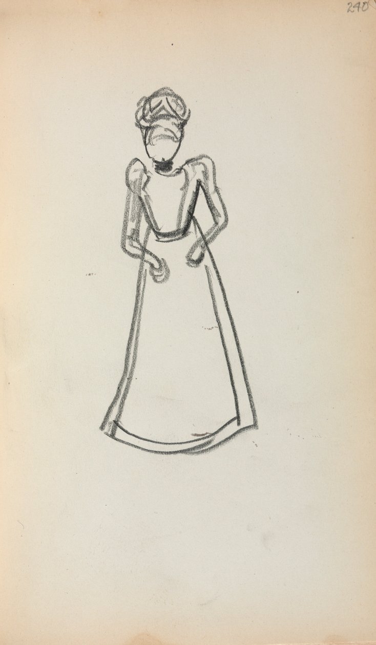 Italienisches Skizzenbuch: Stehende Frau Seite 240 von Maurice Brazil Prendergast
