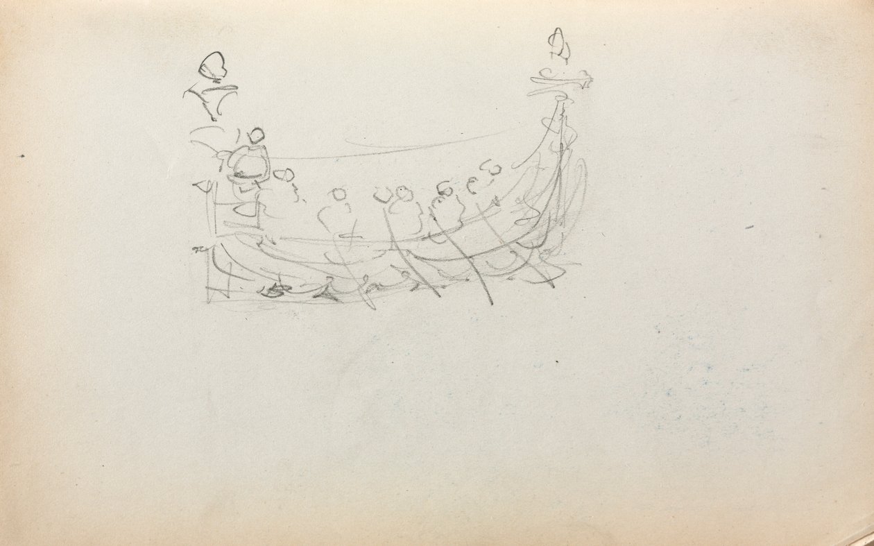 Italienisches Skizzenbuch: Venezianisches Boot, Seite 29, 1898-1899 von Maurice Brazil Prendergast