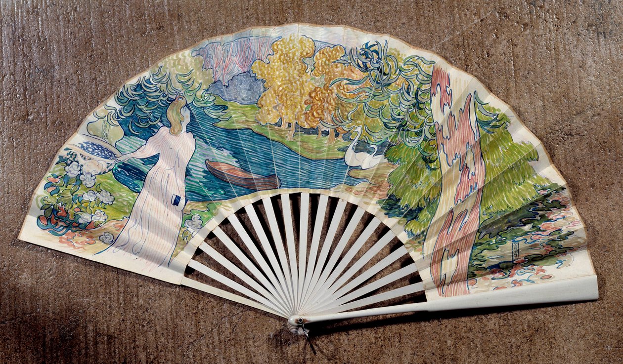 Verlobungsfächer, dekoriert von Maurice Denis (1870-1943) 1891 von Maurice Denis