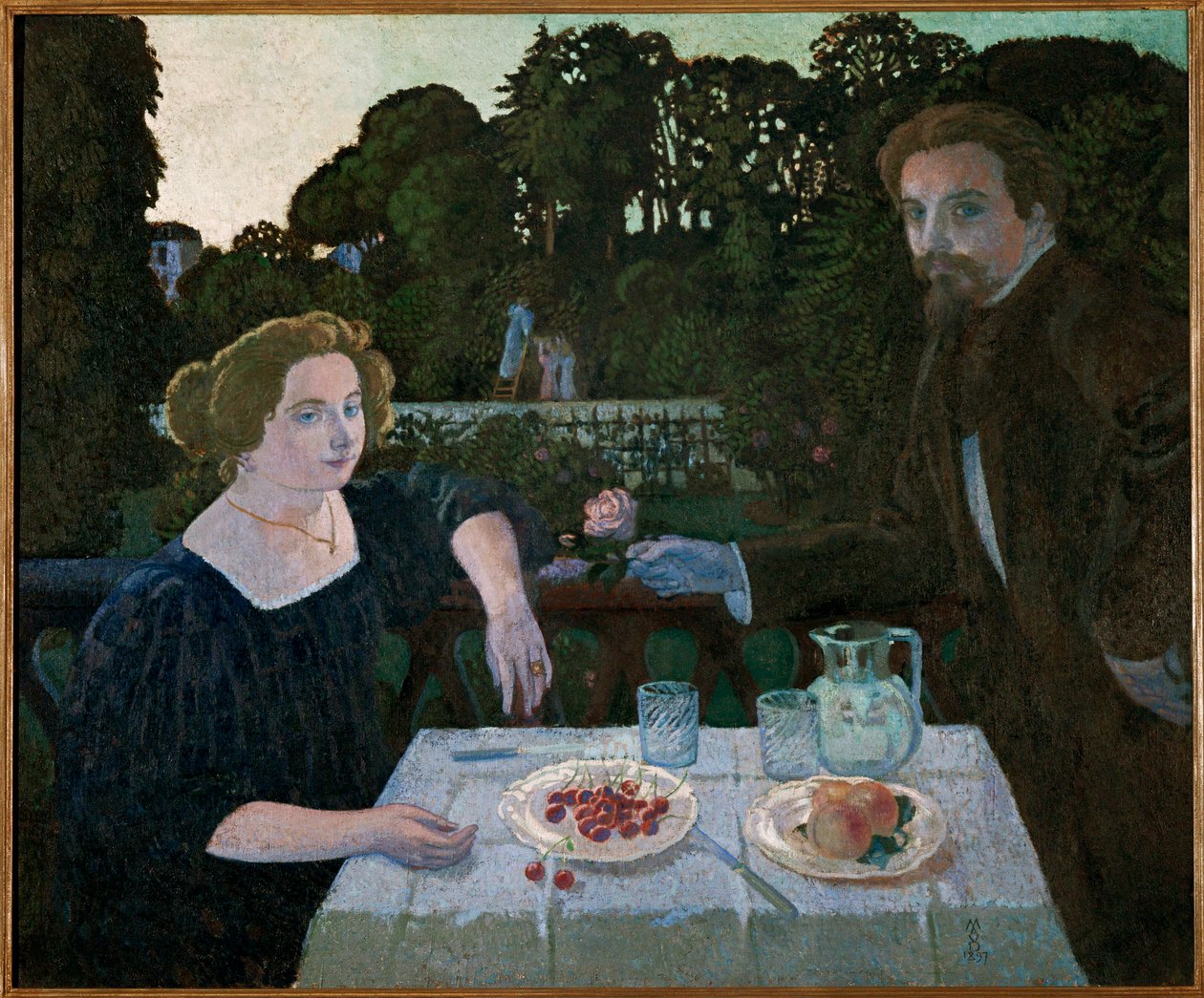 Maurice Denis und Marthe im Morgengrauen, Selbstporträt, Nachmittag im Garten von Maurice Denis