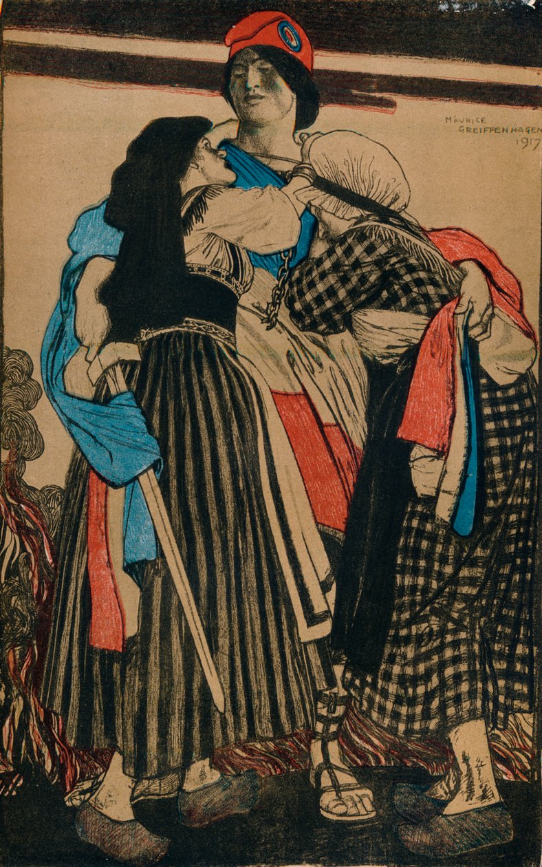 Die Wiederherstellung von Elsass-Lothringen an Frankreich, 1917 von Maurice Greiffenhagen
