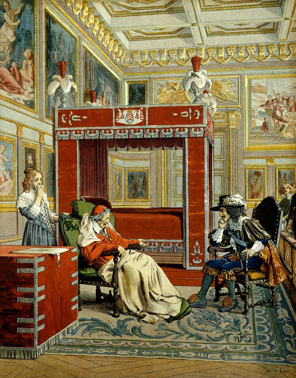 Geschichte Frankreichs: Letzter Besuch von Ludwig XIII. bei Kardinal Richelieu von Maurice Leloir