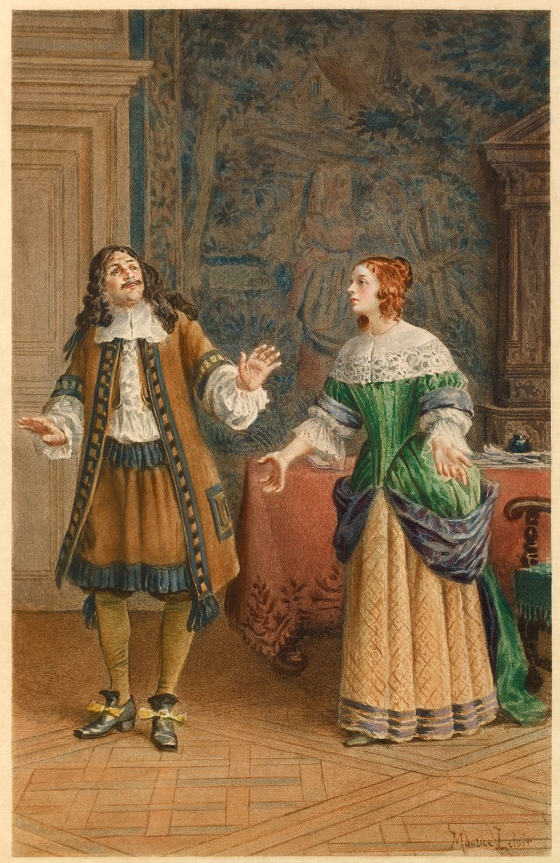Molière und Catherine de Brie (Illustration) von Maurice Leloir