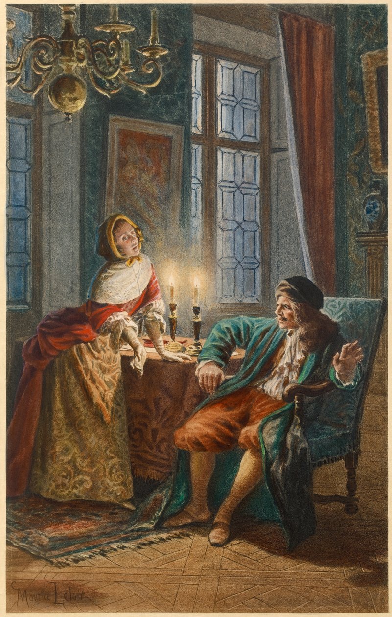 Molière und Madeleine Béjart (Illustration) von Maurice Leloir
