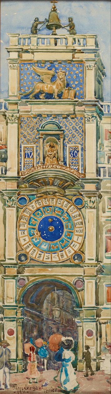 Uhrturm, Markusplatz, Venedig von Maurice Prendergast
