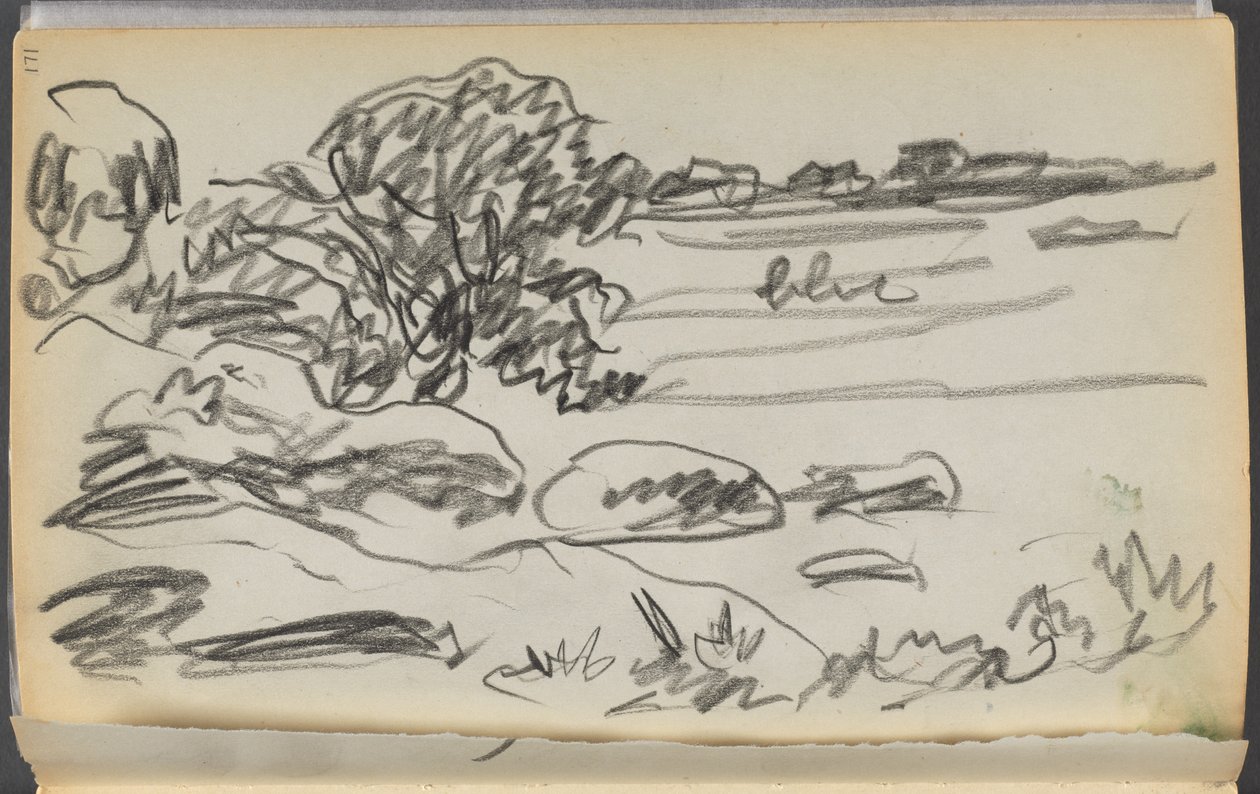Skizzenbuch - The Granite Shore Hotel, Rockport, Seite 171: Landschaft von Maurice Prendergast