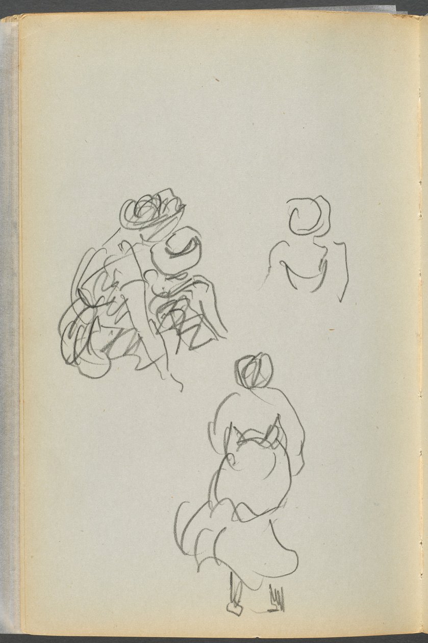 Skizzenbuch - The Granite Shore Hotel, Rockport, Seite 172: Figuren von Maurice Prendergast