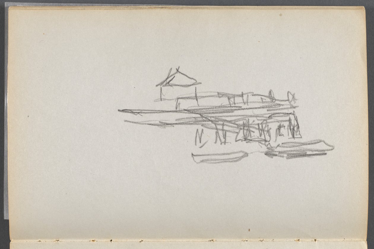 Skizzenbuch, Die Dells, Nr. 127, Seite 060: Dock von Maurice Prendergast