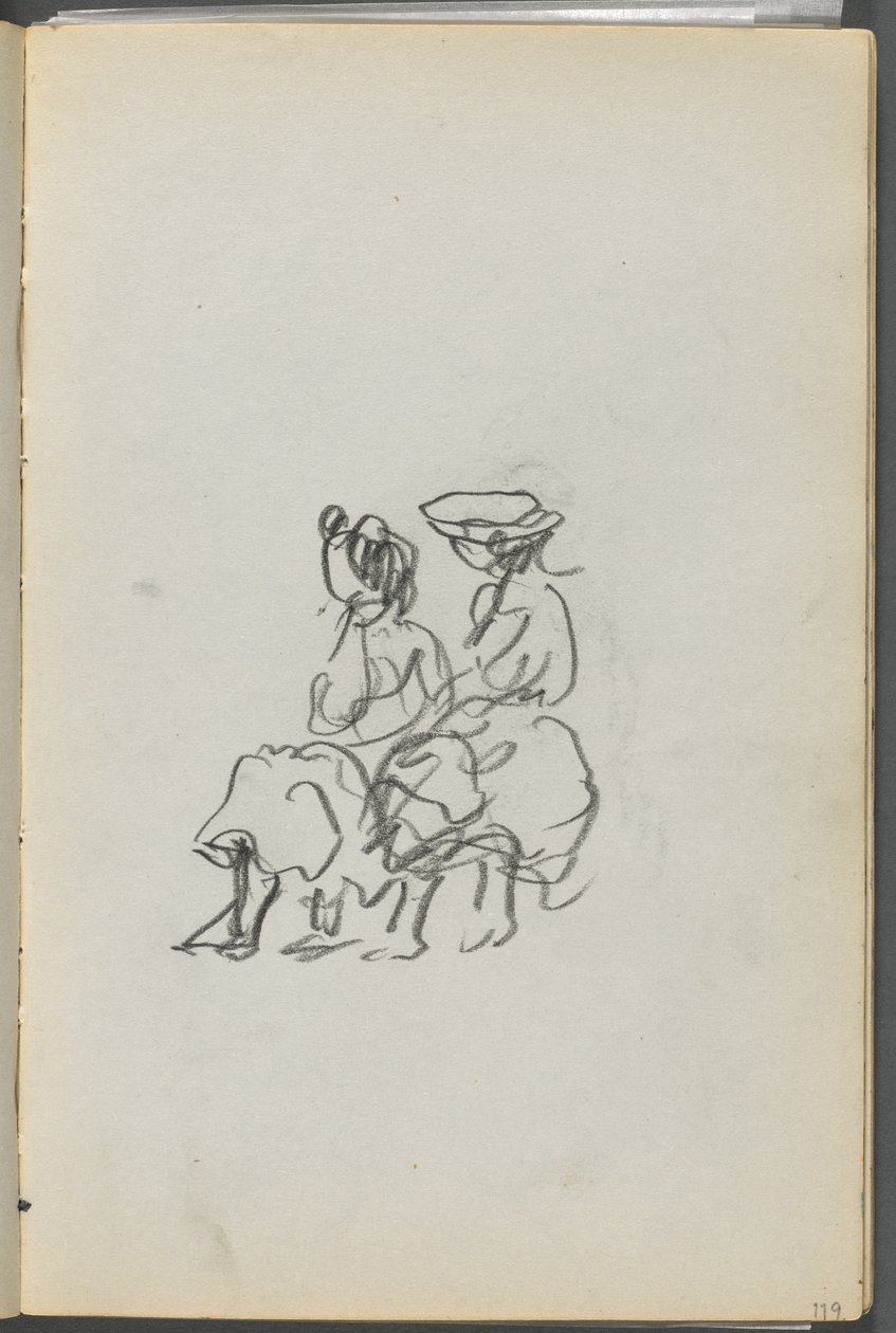 Skizzenbuch, The Dells, Nr. 127, Seite 119: Zwei sitzende Figuren von Maurice Prendergast