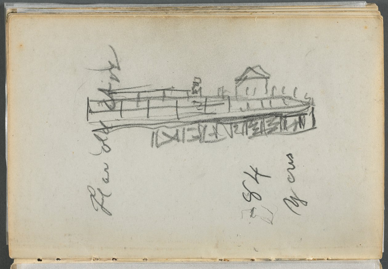 Skizzenbuch, The Dells, Nr. 127, Seite 186: Dock von Maurice Prendergast