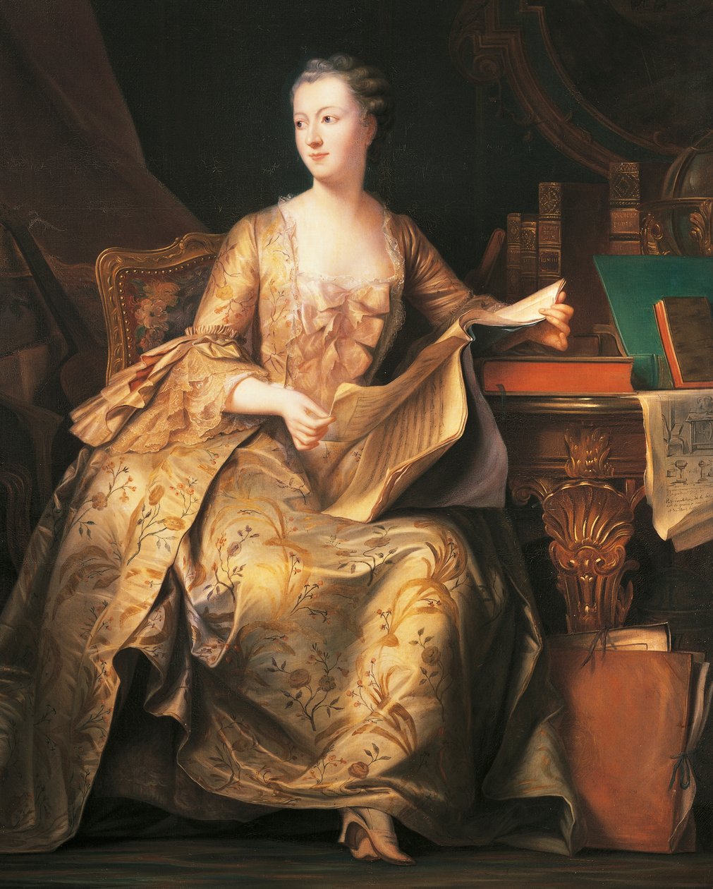 Porträt der Marquise de Pompadour von Maurice Quentin de La Tour