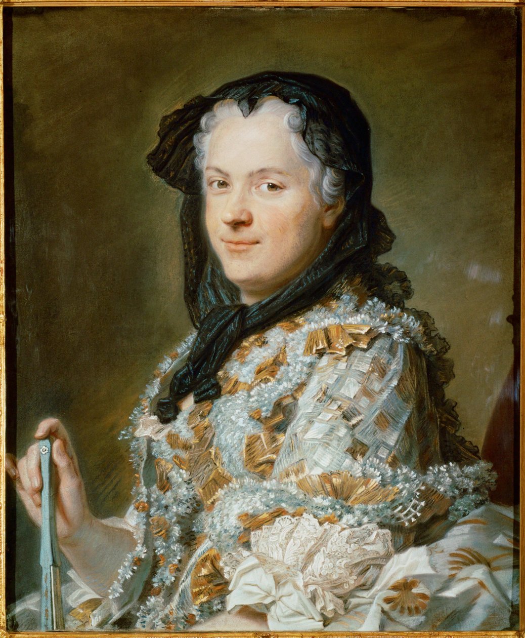 Königin Marie Leszczyńska, Ehefrau von Ludwig XV. von Maurice Quentin de La Tour