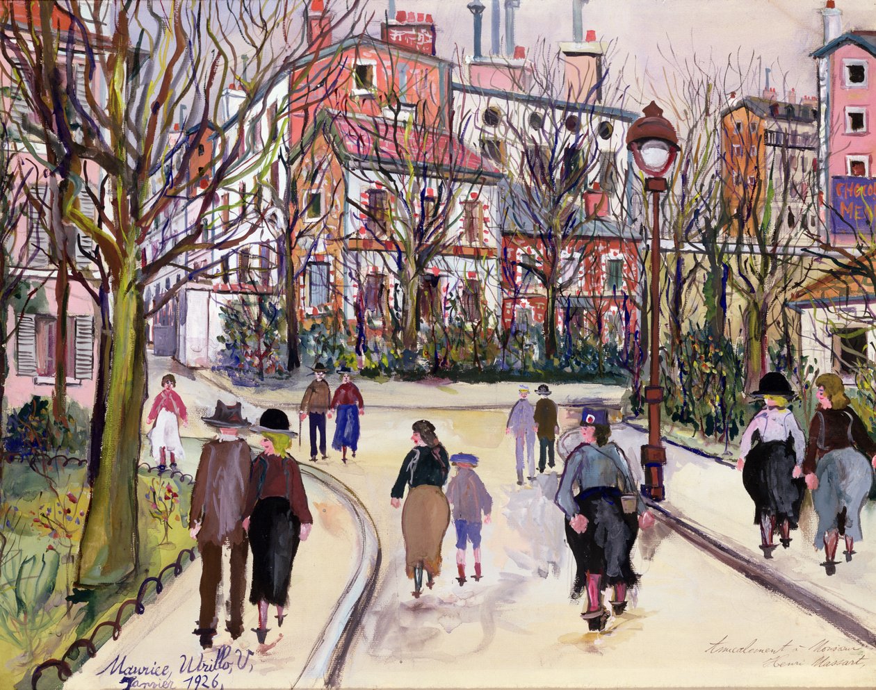 Eine Dorfstraße von Maurice Utrillo