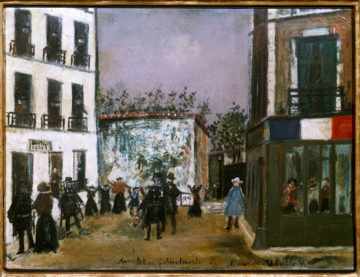 Festnahme auf dem Montmartre von Maurice Utrillo