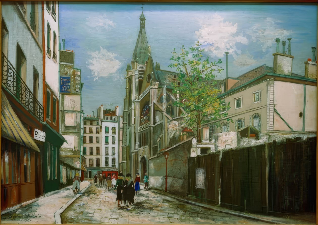 Kirche Saint-Séverin in Paris von Maurice Utrillo