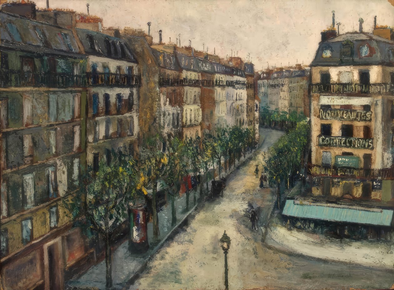 Rue Custine in Montmartre von Maurice Utrillo
