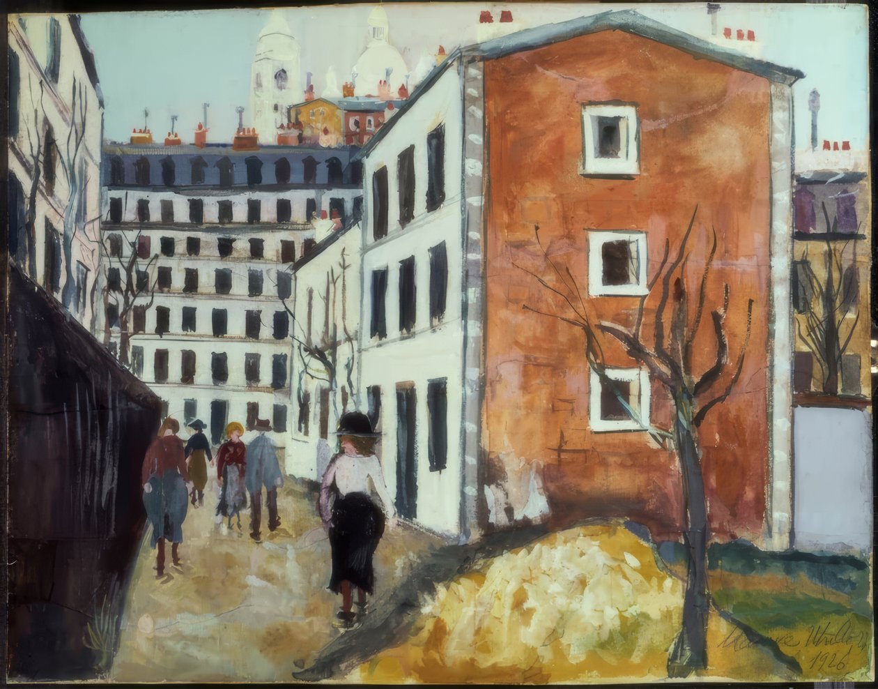 Straße in Montmartre von Maurice Utrillo