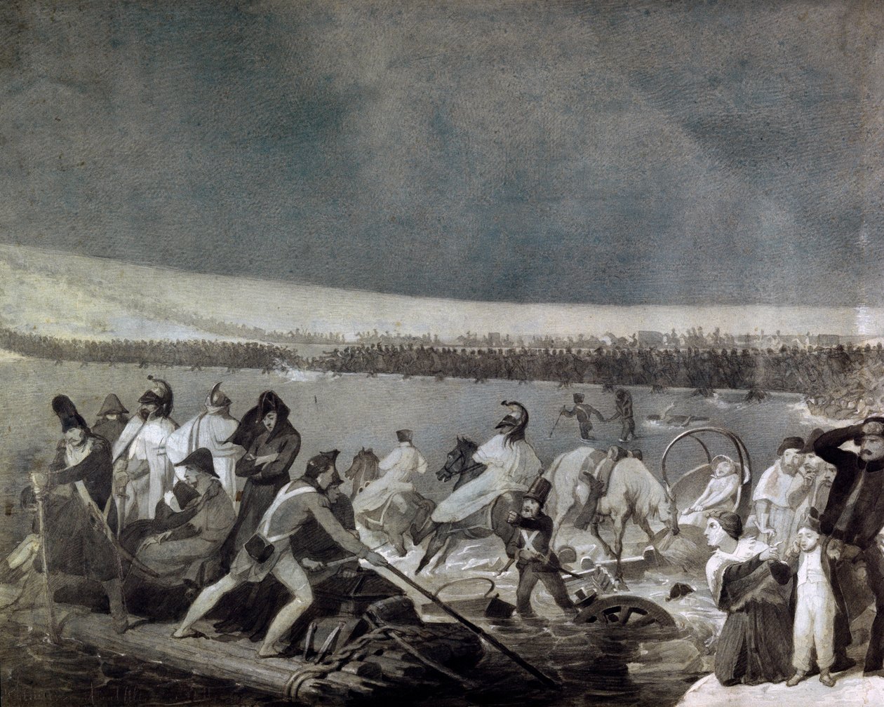 Rückzug aus Russland (1812): Der Übergang der Beresina durch die französische Armee am 28. November von Mauro Conconi