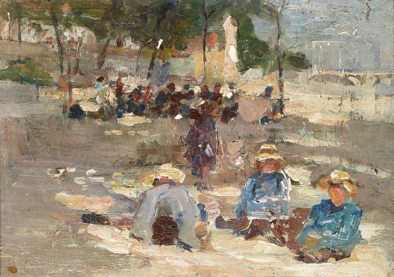 Picknick im Park von Max Liebermann