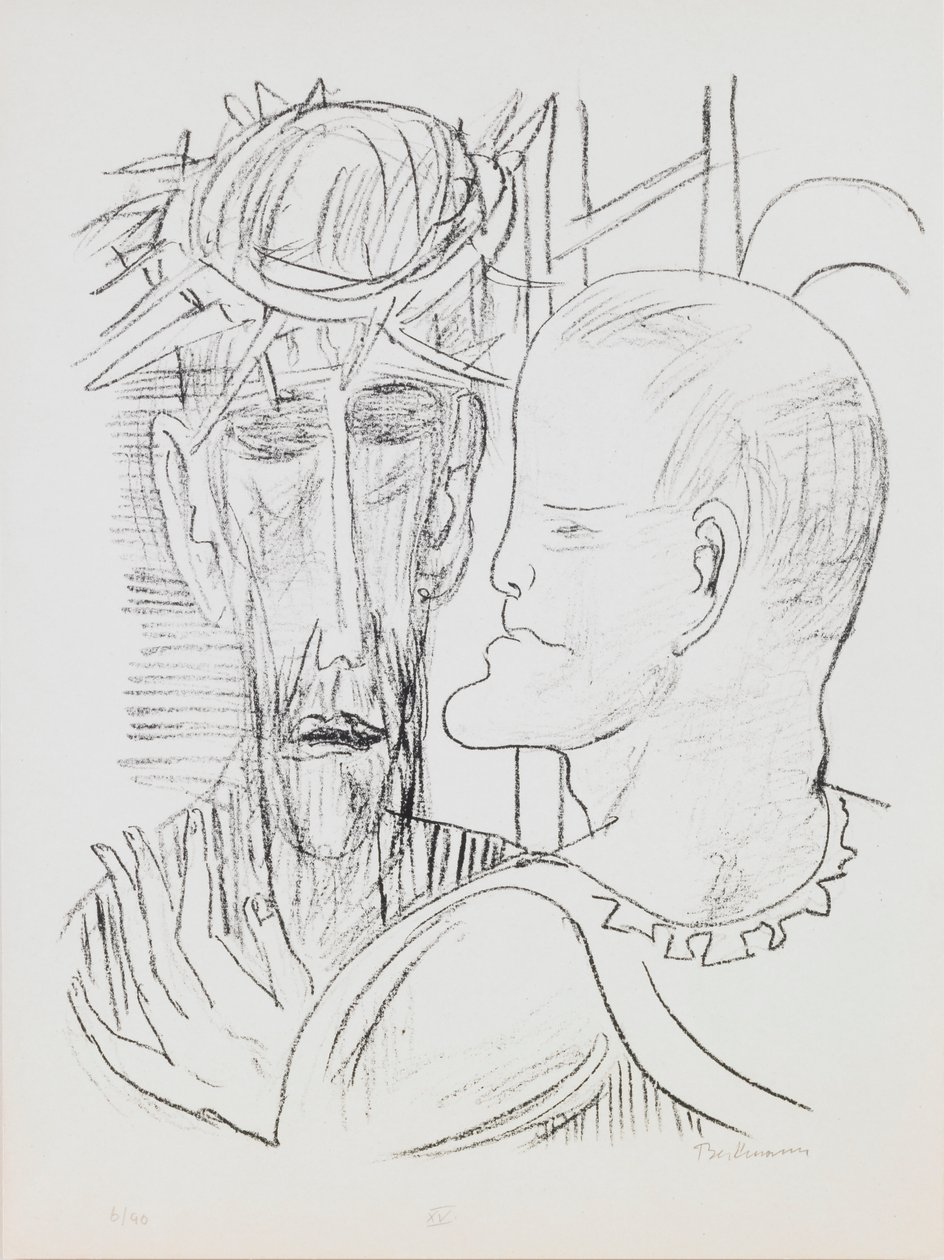 Christus und Pilatus, Tafel 15 aus dem Portfolio „Tag und Traum“ von Max Beckmann
