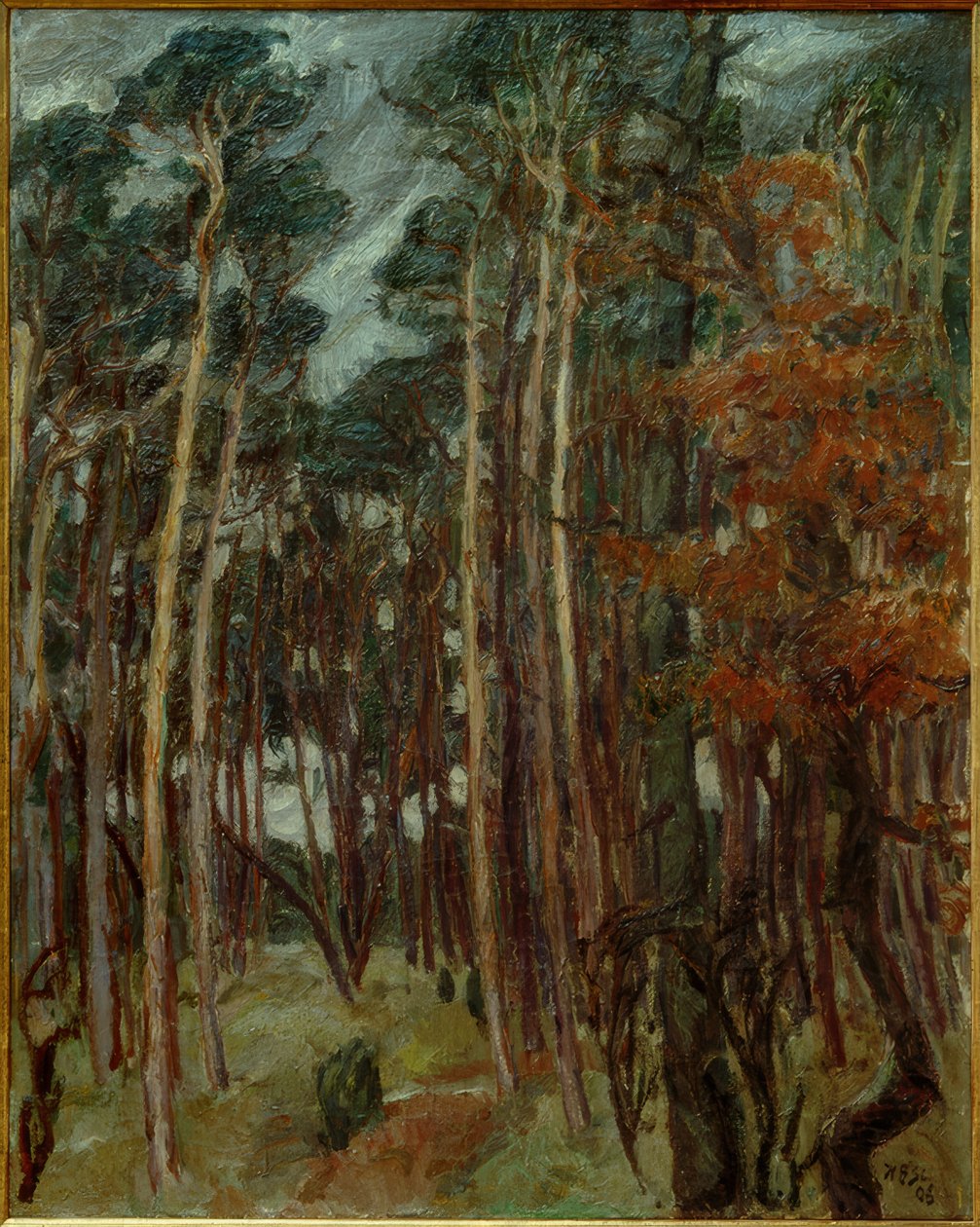 Hermsdorfer Wald am grauen Tag von Max Beckmann