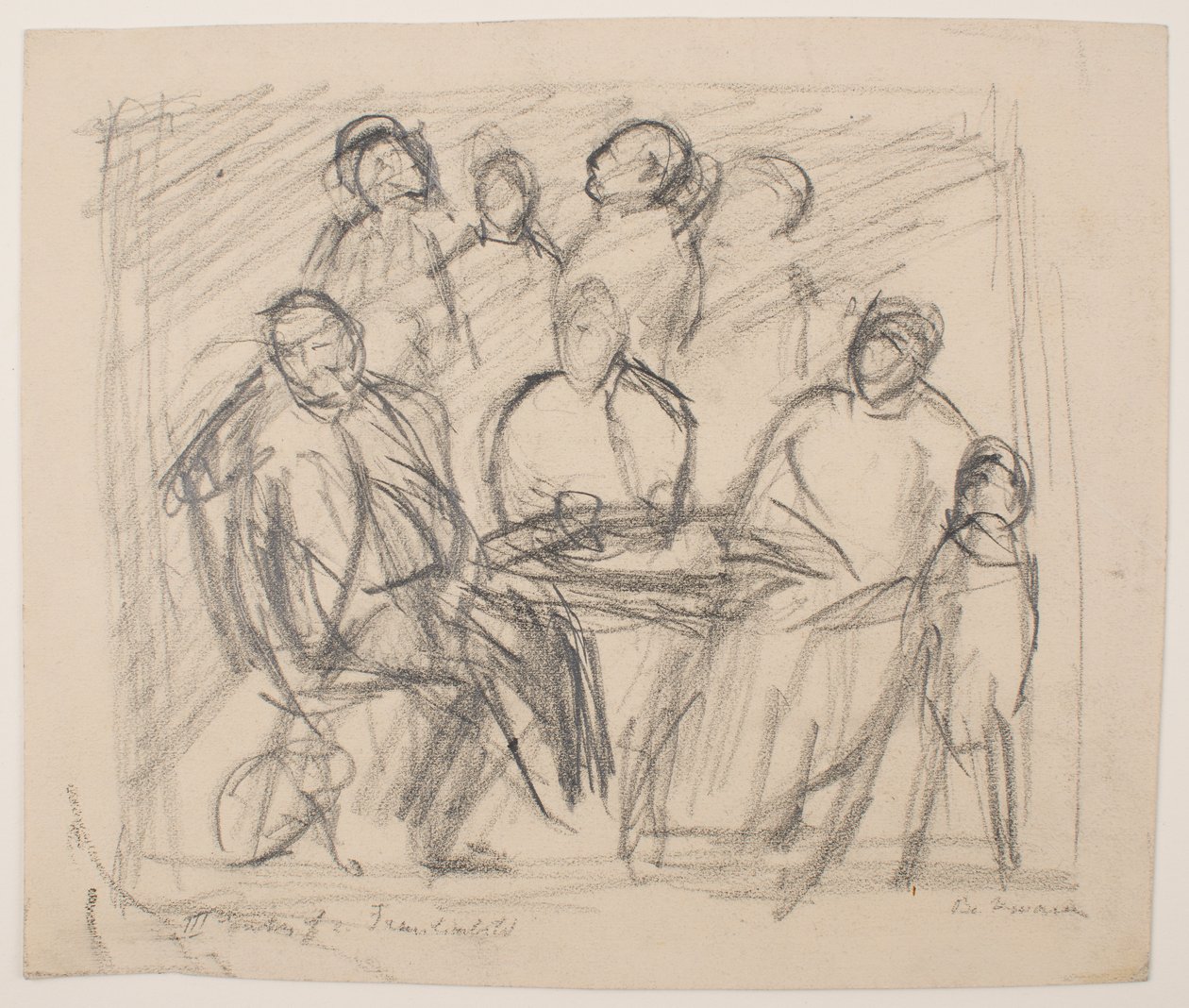 III [Dritte] Skizze für Familienporträt von Max Beckmann