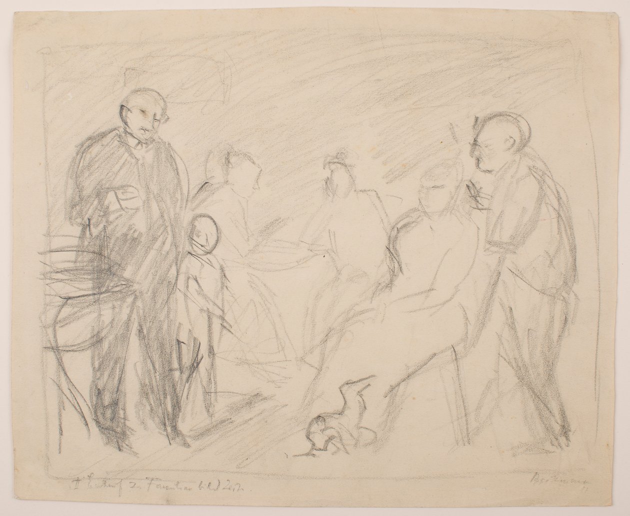 Zweite Skizze für das Familienporträt Zech von Max Beckmann