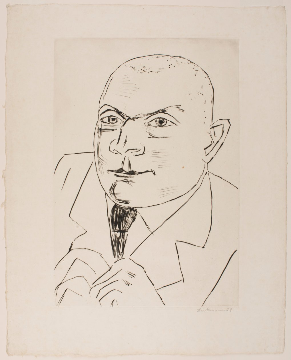 Porträt von Baron Simolin II (Große Version) von Max Beckmann