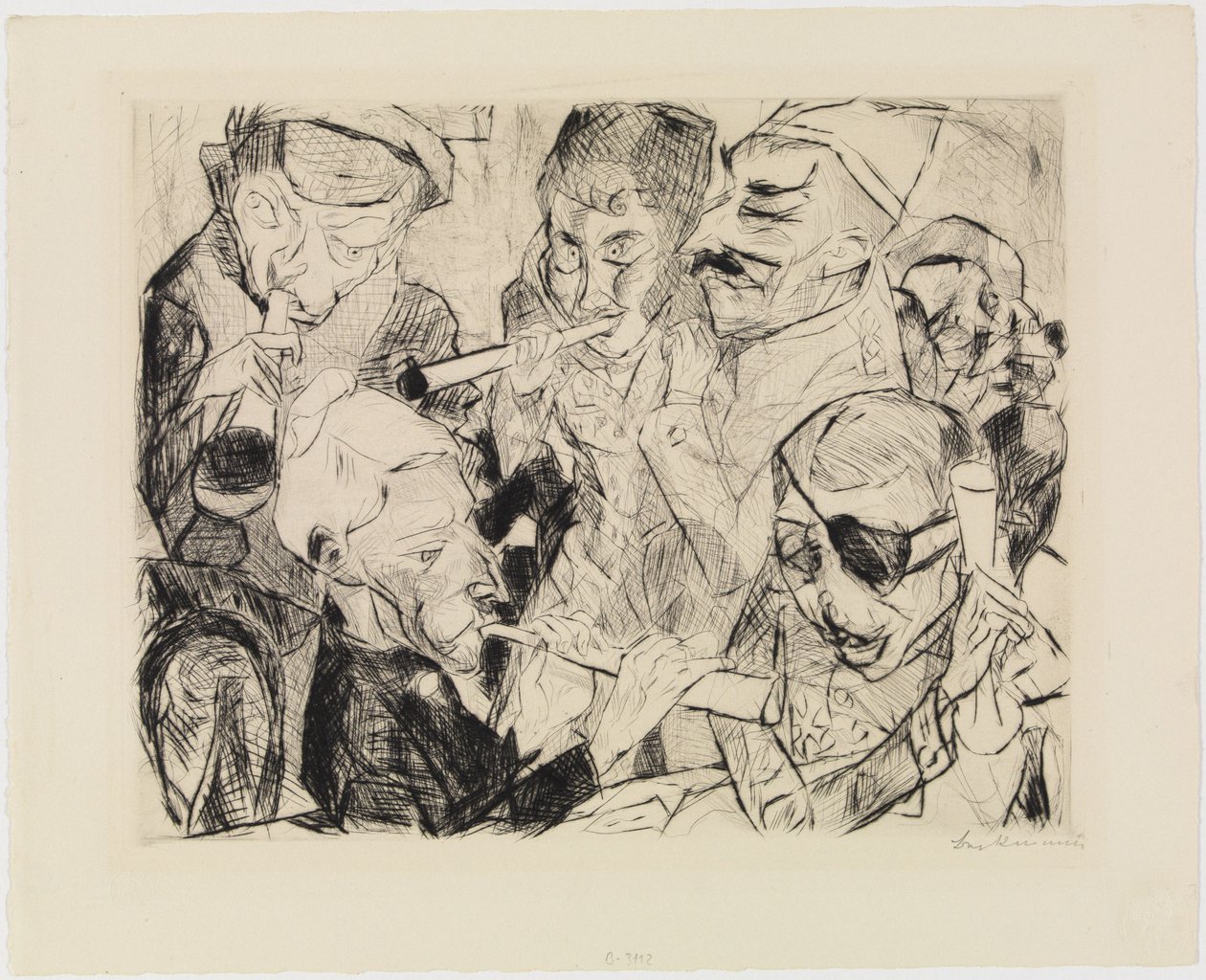 Prosit Neujahr 1917 von Max Beckmann