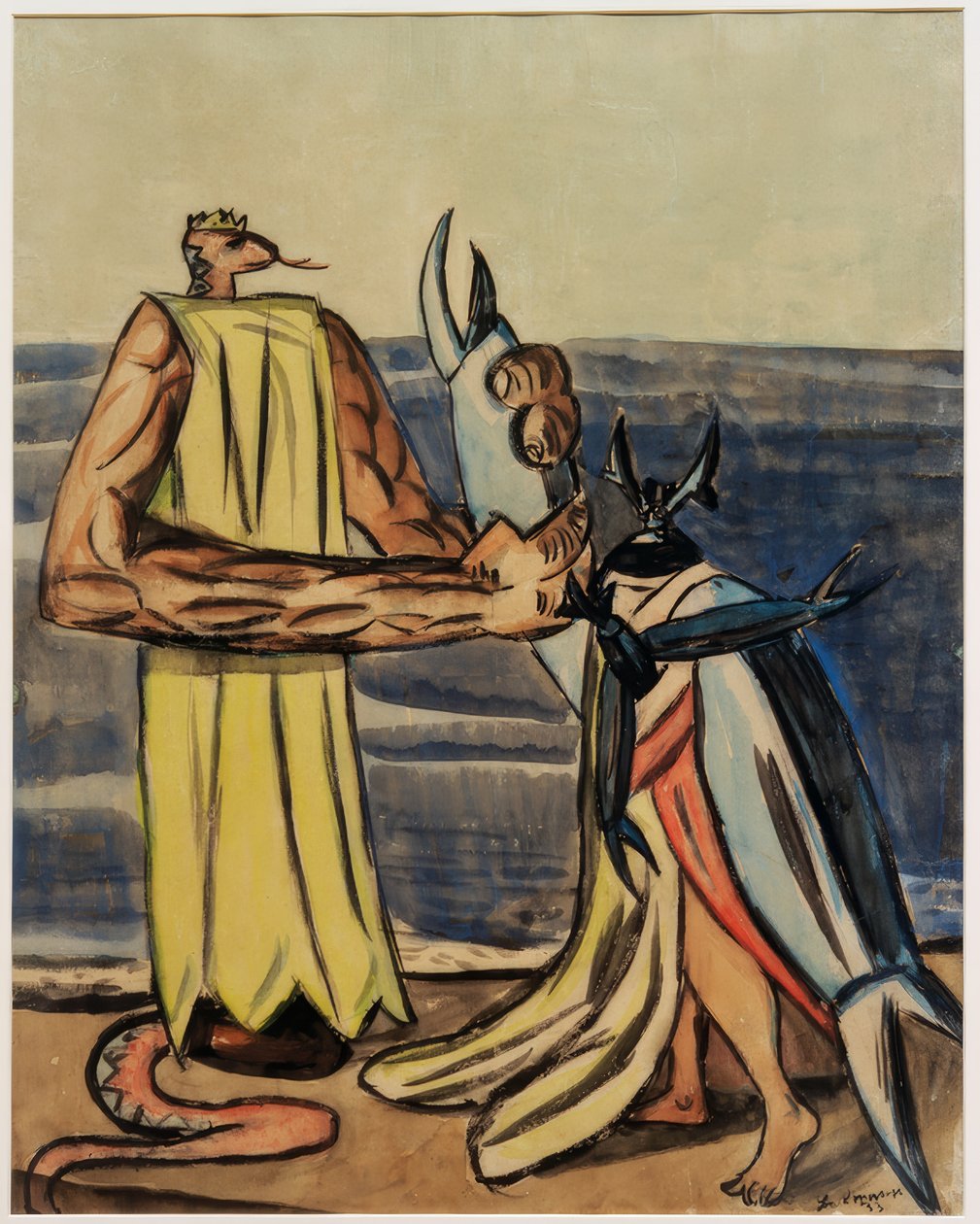 Schlangenkönig und Hirschkäferbraut von Max Beckmann