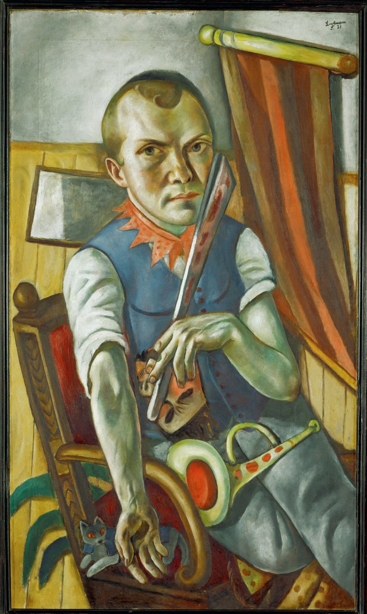Selbstporträt als Clown von Max Beckmann