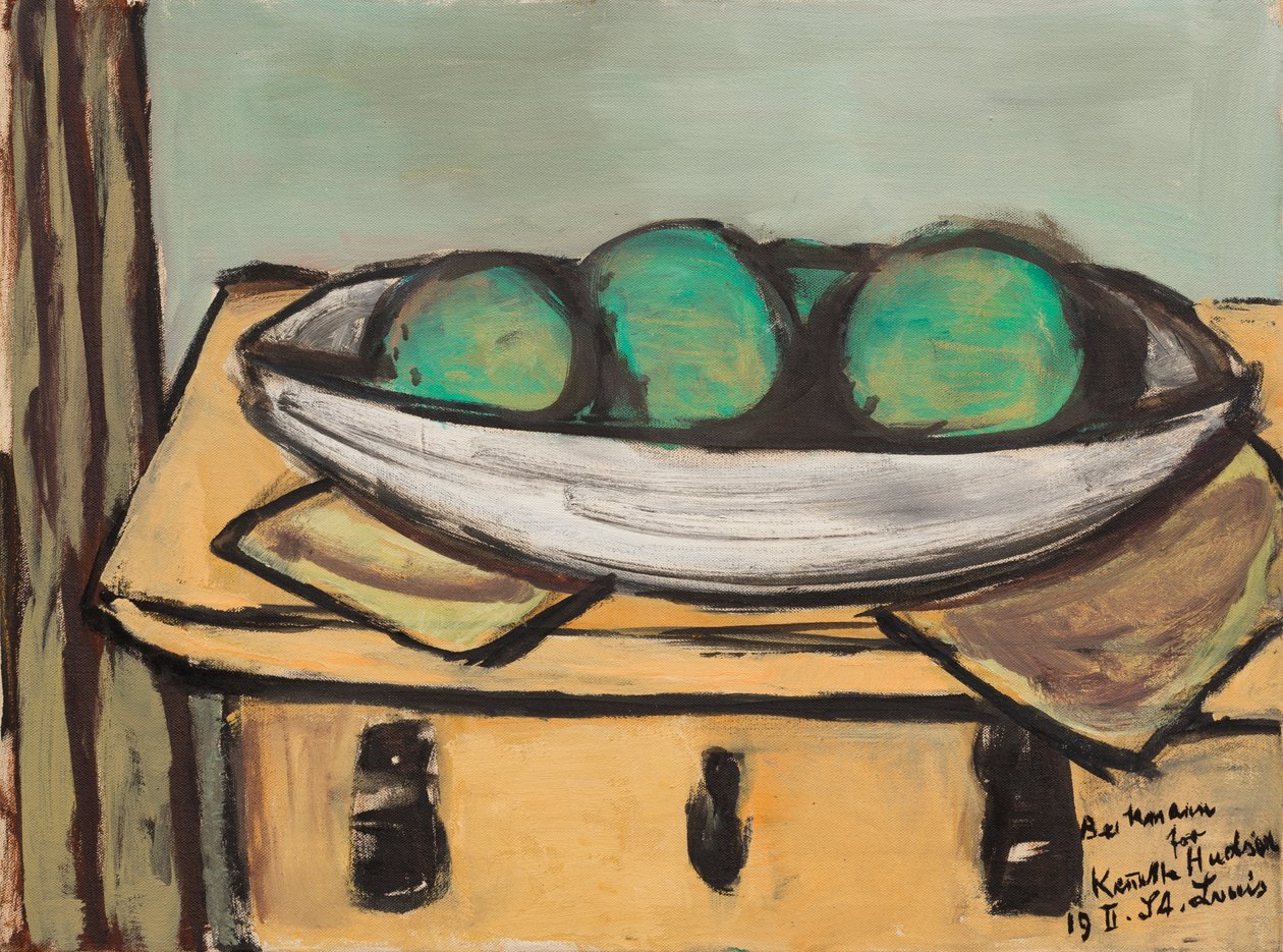 Stillleben mit Großer Grüner Frucht von Max Beckmann